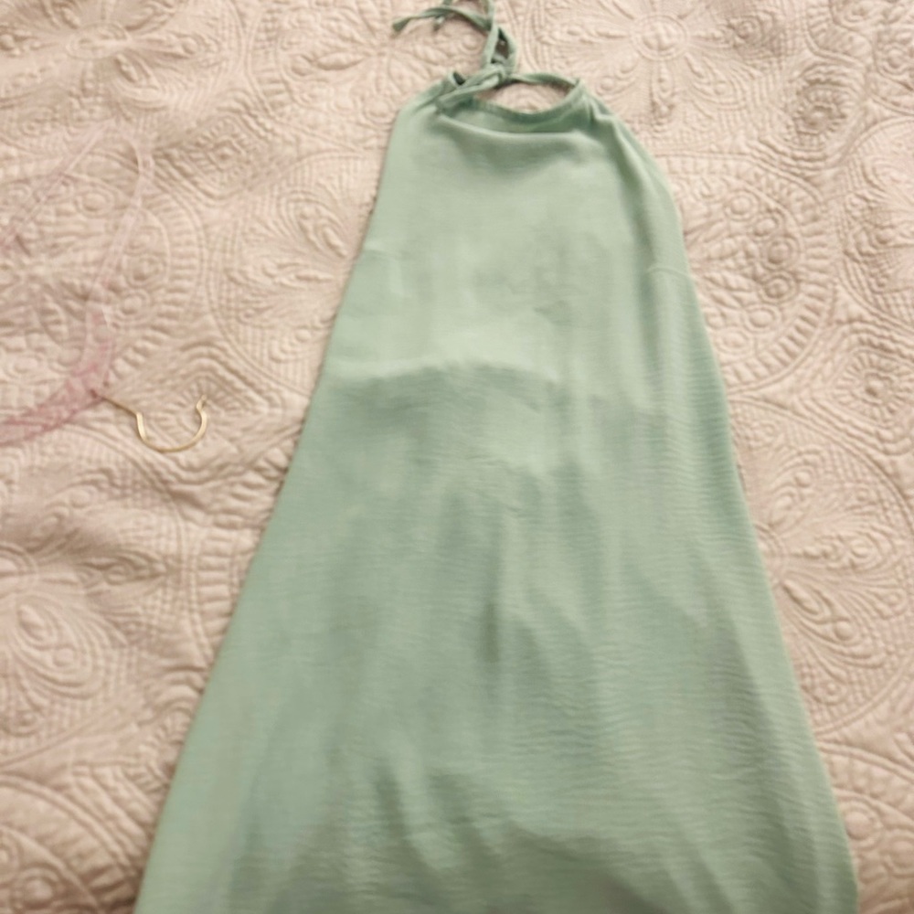 Linen dress green